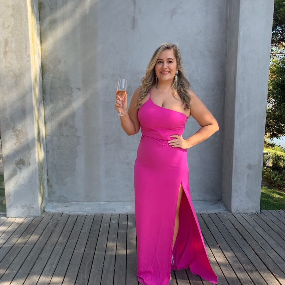 Lovers + Friends One Shoulder Pink Dress